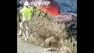 Giant Boulder Rides The Volcanic Wave Cumbre Vieja La Palma