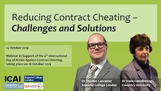 Reducing Contract Cheating - Challenges And Solutions