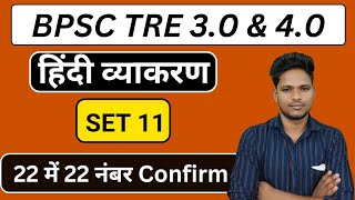 BPSC TRE 3.0 & 4.0 Hindi Grammar Class | हिन्दी व्याकरण बिहार शिक्षक भर्ती  2024 | SET 10| #TGT #pgt