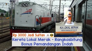 Perjalanan Kereta Api Ekonomi Lokal Merak - Rangkasbitung Pemandangan Indah