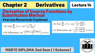 Derivatives Lec 14 || Applied Mathematics  ||2nd Semester || Diploma MSBTE ||