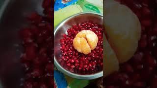 Fruits | Pomegranate, orange | Dupure bedana r komla lebu khelam #youtubeshorts #shorts #fruit #love