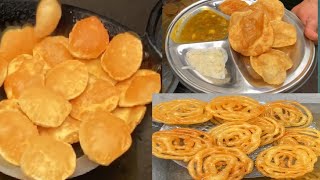 Morning Breakfast 🤑 7 Puri sabji, रायता और जलेबी Only Rs 40 Near Patna Junction // street Food Patna