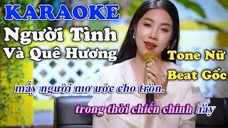 KARAOKE Người Tình Và Quê Hương tone nữ beat gốc Thuý Phượng Bolero