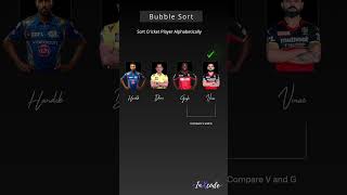 Bubble Sort | Visualised #shorts #short #ipl