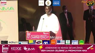 REMISE DES DIPLÔMES BEM DAKAR 2021 PROMOTION NMA