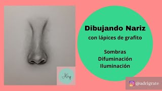 Dibujando nariz con lápices de grafito| Tutorial realismo