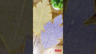 jute cloth artificial leaves/जुट के कपड़े से बनाएं आर्टिफिशियल पत्ता #homedecor #craft #art #shorts