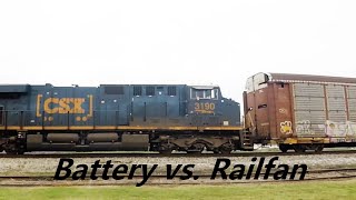 Battery vs. Railfan on CSX 212 - Battery 1, Railfan 0