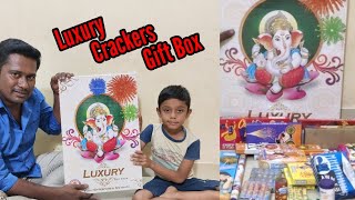 Luxury Crackers Gift Box | Crackers gift box unboxing | Diwali gift box tamil | Gobi Samayal & vlogs