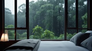 Stress Relief Music with Rain Falls Outside the Window