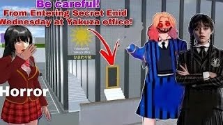 Be careful! From Entering Enid Wednesday Secret hideout at Yakuza office in Sakura School Simulator