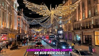 London Christmas Lights Tour 2023: Bus Ride with Audio Guide | Festive Cityscape Adventure 🎄