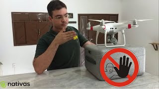 Não decolar o Drone em cima da Caixa