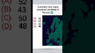 Currently, how many countries are there in Europe 🌍 #world map #general knowledge