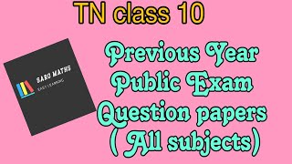 TN class 10|Previous Year Public Exam Question papers 2023| All subjects| 3 sets of Question papers