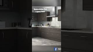 Modularkitchen Matt & Glossy finish design ideas.#modularkitchen #interiordesign #noahinterior