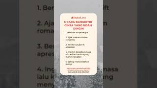 5 CARA BANGKITIN CINTA YANG UDAH DINGIN