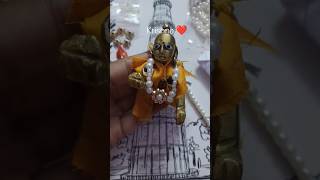 Diy ladu gopal necklace |radhe radhe 🙏❤️ #shorts #creativitywithaera #art #viral #diy #creativity