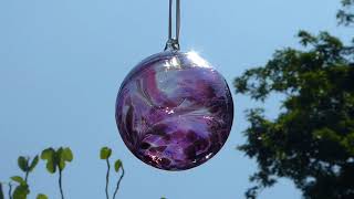 Sienna Glass February Birthstone Ball,  Amethyst