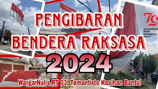 Pengibaran Bendera Raksasa HUT RI ke 79 @WargaNulisNyawiji#79th #dirgahayuindonesia #indonesia