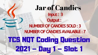 Jar of Candies | TCS NQT coding problem (Solved)