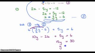 grade 10 equations and inequalities   simultaneous equations