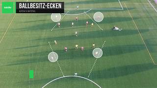 Ballbesitz-Ecken - taktikr Übungsvideo