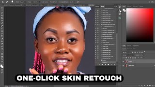 One Click SKIN RETOUCHING in Photoshop ( 1 Minute )