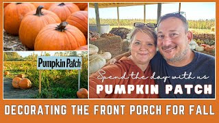 Decorating the front porch + COME ALONG to the PUMPKIN PATCH | Jackery 2000 v2 Solar Generator