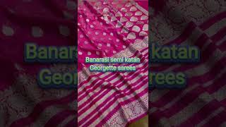 Banarasi semi katan Georgette saree/To shop 9810207913