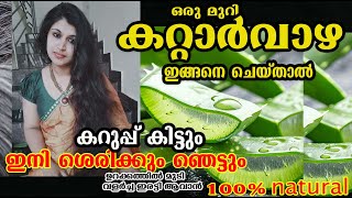 കറ്റാർവാഴ മാത്രം മതി /മുടി തഴച്ചു വളരാൻ /hair care/poppy vlogs/malayalam