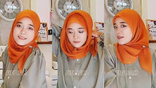 TUTORIAL HIJAB CASUAL SEGI EMPAT UNTUK JALAN-JALAN HARIAN