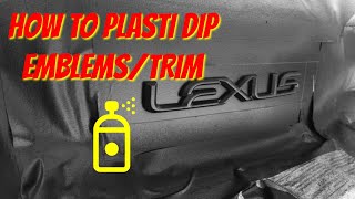 How to Plasti Dip Emblems and Trim | EASY !