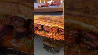 Juicy Steak Sandwich  #shorrts #viral #youtubeshorts #shortsfeed #food #foodie #cheese #burger