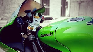 Ligando minha Kawasaki ninja zx6r 636, logo pela manhã.