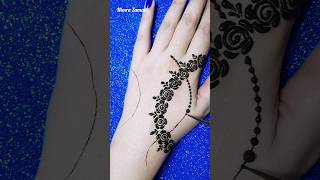 #shorts Simple mehndi design for back hand #mehndi #mehndidesigns #henna