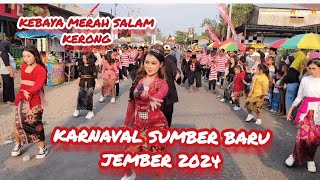 Kebaya Merah Joget Salam Kerong Karnaval Sumber Baru Jember 2024