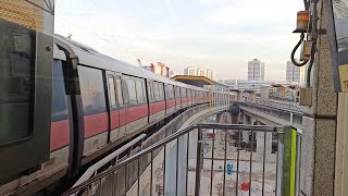 Crossover to NSL via Platform F -- SMRT KSF C151A 531/532 departing Jurong East Platform F