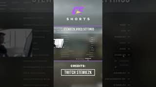 Stewie2k SECRET VIDEO SETTINGS! 🥵