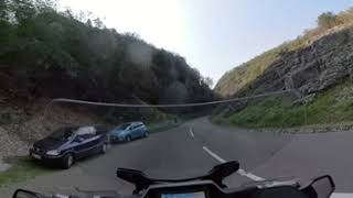 #B3135 wąwozem #CheddarGorge motocyklem R1200RT w VR 360 GoPro Fusion4K