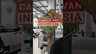 Proses cutting stiker magnet ukuran besar #magnet #maxdecal #ronitadigitalprinting