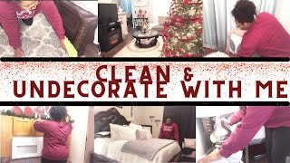 BEDROOM/KITCHEN HOLIDAY UNDECORATE + CLEAN WITH ME #2021🎄