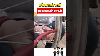 DÙNG HƠI THỞ ĐỂ BƠM LỐP XE TẢI #trending