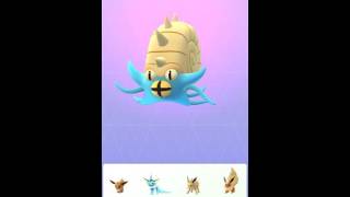 Pokemon Go Evolving Omanyte into Omastar