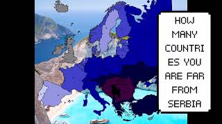 how many countries is your country far to serbia? #short #shorts #mapping #serbia #europe