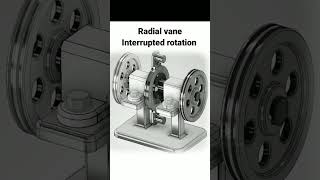 Radial vane pump interrupted rotation।Solidworks 3d animation #Cad #Shorts #ytshorts