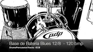 Drum Backing Track - Batería Blues 12/8 - 120 bmp