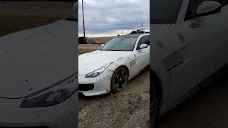 I take back what I said about Ferrari owners, off-road in a Lusso stuck in the mud