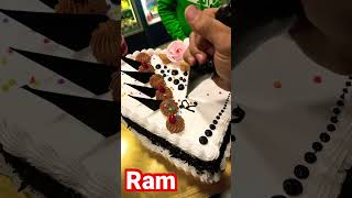 Happy birthday ram #shorts #chocolatecake #ytshorts #decoration #status #making #cake #name #ram